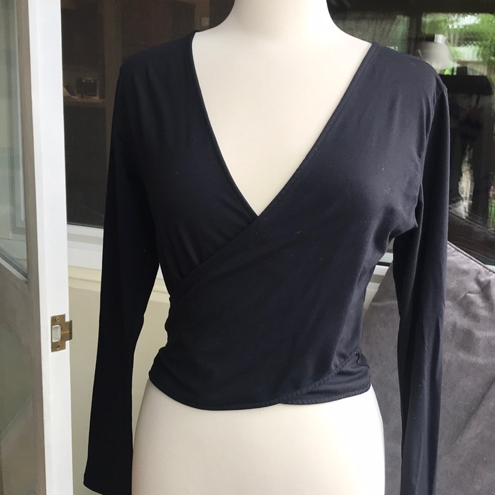 Black Crisscross Top